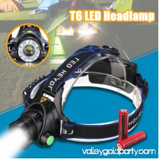 Elfeland T6 LED 3000 Lumen Zoomable Rechargeable Headlamp Headlight Flashlight Torch Adjustable Head Zoom IN/OUT with 2pcs 3000mAh 18650 Battery (Not Included Charger)